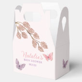 Ballotins Merci Rose or Floral Baby shower papillon (Ouvert)