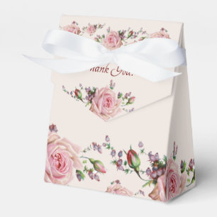 Ballotins Merci rose romantique victorien vintage de roses