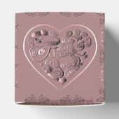 Ballotins "Merci" sur rose poussiéreux (Haut)