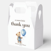 Ballotins Merci Teddy Bear Baby shower garçon (Ouvert)