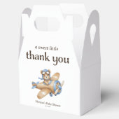 Ballotins Merci Teddy Ours Pilote Bébé Garçon Douche (Ouvert)