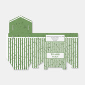 Ballotins Merci - Vert/Blanc Simple Stripes Motif (Déplié)