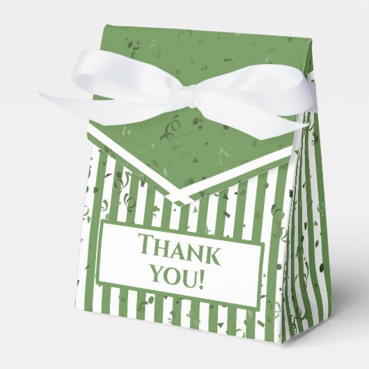 Ballotins Merci - Vert/Blanc Simple Stripes Motif (Verso)