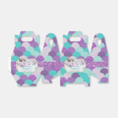 Ballotins Mermaid Baby shower d'anniversaire Merci pourpre (Déplié)