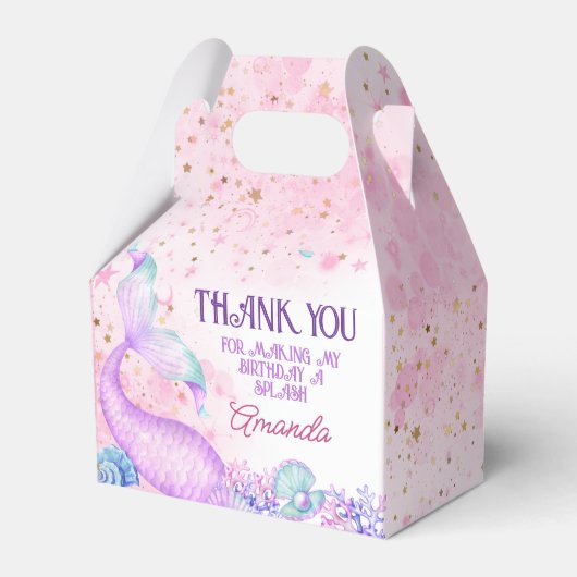 Ballotins Mermaid Merci fête d'anniversaire (Verso)