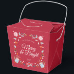 Ballotins Merry & Bright Christmas<br><div class="desc">Add a touch of festive charm to your holiday celebrations with this elegant Christmas favor box. Featuring watercolor candy, holly leaves, berries, and vintage drums on a rich red background, it brings a cozy and nostalgic holiday feel. Perfect for Christmas parties, winter weddings, or seasonal gifts — a delightful way...</div>