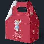 Ballotins Merry & Bright Nutcracker Mouse Favor Box<br><div class="desc">Add a touch of nostalgic charm to your holiday celebrations with this elegant Christmas favor box. Featuring a watercolor nutcracker mouse on a rich red background with the festive phrase “Merry & Bright, ” it brings warmth and whimsy to your holiday table. Perfect for party favors, small gifts, or festive...</div>
