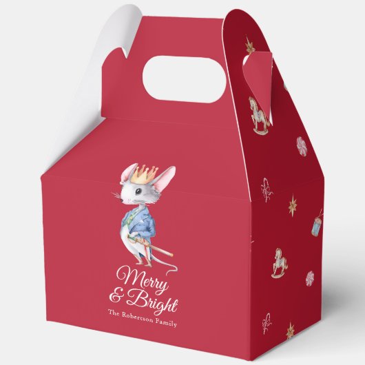 Ballotins Merry & Bright Nutcracker Mouse Favor Box (Recto)