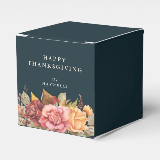 Ballotins Message personnalisé Automne Frontière Florale Tha (Verso)