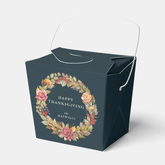 Ballotins Message personnalisé Flore Wreath Thanksgiving (Verso)