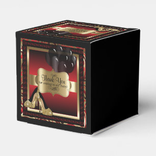 Ballotins Métallique rouge et or - 00e anniversaire  Texte 