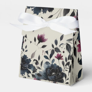 Ballotins Midnight Blue Bourgogne Inky Floral Almond Mariage