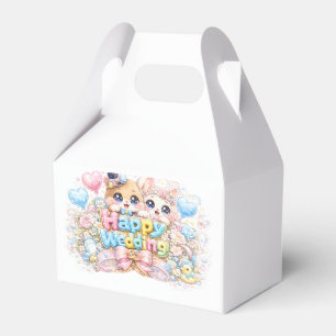 Ballotins Mignon Kawaii Couple Animaux Mariage Heureux Paste