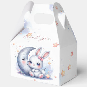 Ballotins mignon lapin assis sur la lune