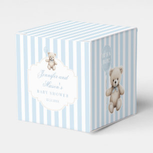 Ballotins Mignon ours en peluche bleu avec ballon pour la fê