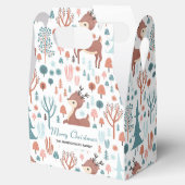 Ballotins Mignonne cerf en Forêt Whimsical Noël Motif (Ouvert)