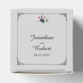 Ballotins Mignonne Deux Pièces Cartoon Gay Mariage Favor Box (Haut)