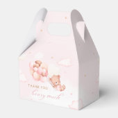 Ballotins Mignonne rose Teddy ours fille Merci Baby shower (Arrière)