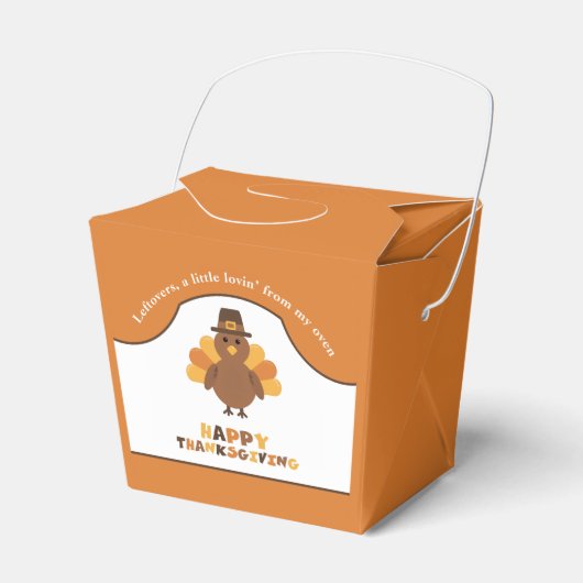 Ballotins Mignonne Thanksgiving Turquie Orange Leftoto Sorte (Verso)