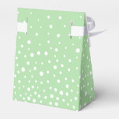 Ballotins Miin green and white polka dot pattern wedding fav (Arrière)