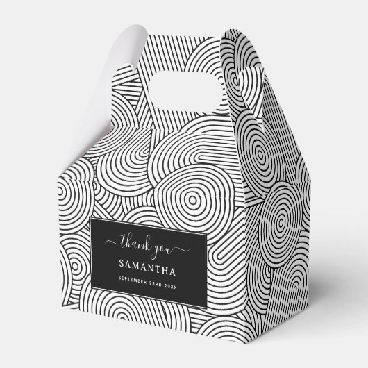 Ballotins Milieu de siècle moderne géométrique noir et blanc (Verso)