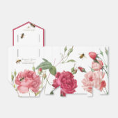 Ballotins Mini abeille à miel et boîte cadeau Rose pour le T (Déplié)