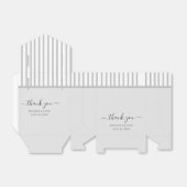 Ballotins Mini Ballotin blanc argent élégant personnalisé (Déplié)