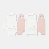 Ballotins Minimal Élégant Pastel Dusky Pink Hearts Mariage (Déplié)