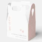 Ballotins Minimal Élégant Pastel Dusky Pink Hearts Mariage (Ouvert)