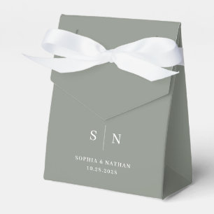 Ballotins Minimal et chic   Sage Green et Mariage blanc