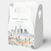 Ballotins Minimal Los Angeles, Californie Mariage d'aquarell (Ouvert)