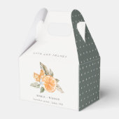 Ballotins Minimal Orange Botanique Aimer Merci Mariage (Arrière)