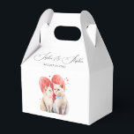 Ballotins Minimalisme avec un Mariage de chats<br><div class="desc">Arrière - plan blanc moderne et minimaliste avec typographie en script noir et aquarelle illustration de chats avec un arc bleu et rose et coeur rose</div>