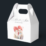 Ballotins Minimalisme avec un Mariage de chats<br><div class="desc">Arrière - plan blanc moderne et minimaliste avec typographie en script noir et aquarelle illustration de chats avec un arc bleu et rose et coeur rose</div>