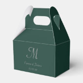 Ballotins Minimalist Emerald Green Monogram Script Wedding  (Verso)
