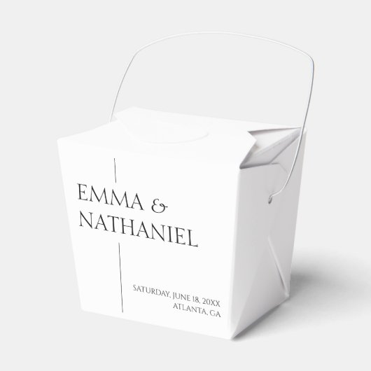 Ballotins Minimaliste minimaliste simple Mariage noir blanc (Verso)