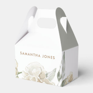 Ballotins Minimaliste Moderne Fleur de Pivoine Blanche Aquar