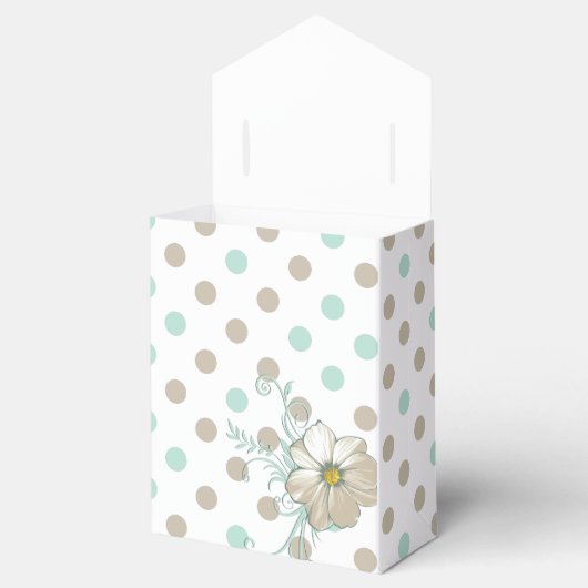 Ballotins MINT BISQUE POINTS STRIPES Ballotin monogramme (Ouvert)