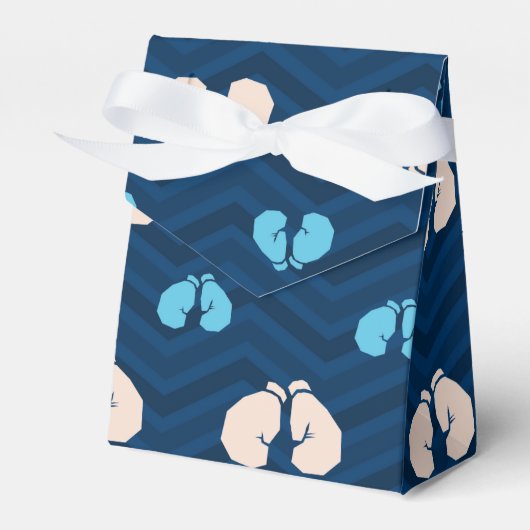 Ballotins Minuit, Ciel Bleu, Tan, Gants De Boxe Chevron (Verso)