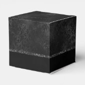 Ballotins Minuit Onyx Romance | Black Satiny Grunge Damask (Arrière)