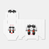Ballotins Mme + Mme Mariage lesbienne Mariage Chat Cute Brid (Déplié)