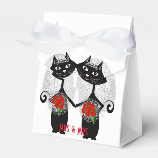 Ballotins Mme + Mme Mariage lesbienne Mariage Chat Cute Brid (Verso)