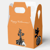 Ballotins mode halloween illustration avec balai (Ouvert)