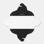 Ballotins Mode personnalisée Luxe noir et blanc rayé (Déplié)