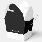 Ballotins Mode personnalisée Luxe noir et blanc rayé (Ouvert)