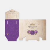 Ballotins Modèle Couronne dorée Rose violette Fête de remerc (Déplié)