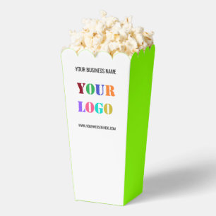 Ballotins Modèle de boîte à pop-corn avec logo et texte pers
