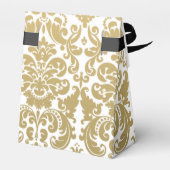 Ballotins Modèle de Damas élegant or et blanc (Arrière)