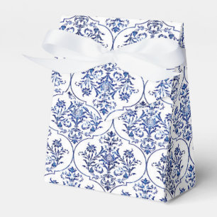 Ballotins Modèle de damas fleuri - bleu