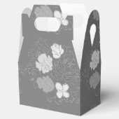 Ballotins Modèle floral gris et blanc moderne (Ouvert)